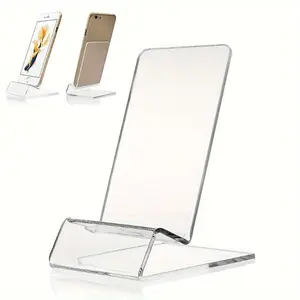Clear Acrylic Phone Stand, Cell Phone Display Holder, Mobile Phone Desk Stand, Universal Phone Accessories for Home Office, Mount