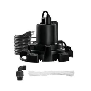 VEVOR Automatic Pool Cover Pump, 1/2 HP 1600 GPH, 120V Submersible Swimming Pool Cover Pump with 25 ft Power Cord, 25 ft Max Head Lift, Water Removal and Transfer Pump, for Pool Draining Hot Tubs