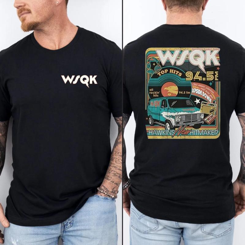 Wsqk Hawkins Radio 2 Sides Hoodie, Hawkins New Hitmaker Sweatshirt, The Squawk Upside Down Shirt, Rockin' Robin 94.5 Fm T Shirt , Unisex Sweater Pullover Tee
