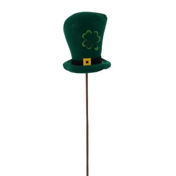 14" Felt Leprechaun Hat Pick – Dark Green Black Gold