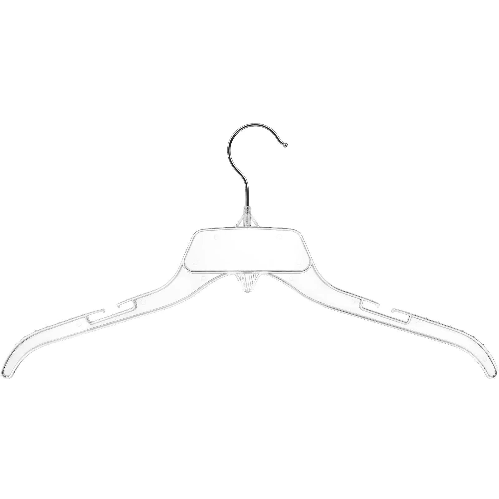 DEILSY Clear Plastic Clothes Hangers - Durable Clothing Hangers - Versatile Plastic Hangers for Organizing Garments for Shirt, Dress and Coat - 100 Pack
