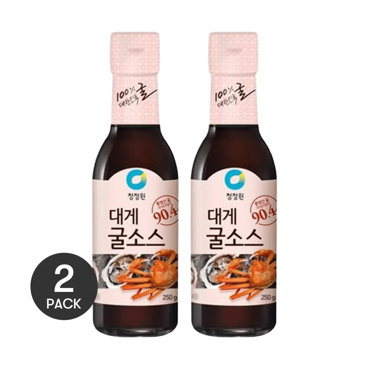 2 Pack O'Food Korean O'Food Snow Crab Oyster Sauce 250g - Umami Booster for Stir-fries, Hot Pot, Dipping Sauce - Authentic Korean Flavor