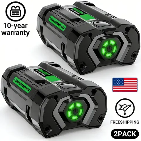 1-Pack or 2-Pack Lithium Ion Replacement Cordless Tool Batteries, BA5600T 56V 5.0Ah for EGO 56V Tool Ready Compatible Set (Lawn Mower, Chainsaw)