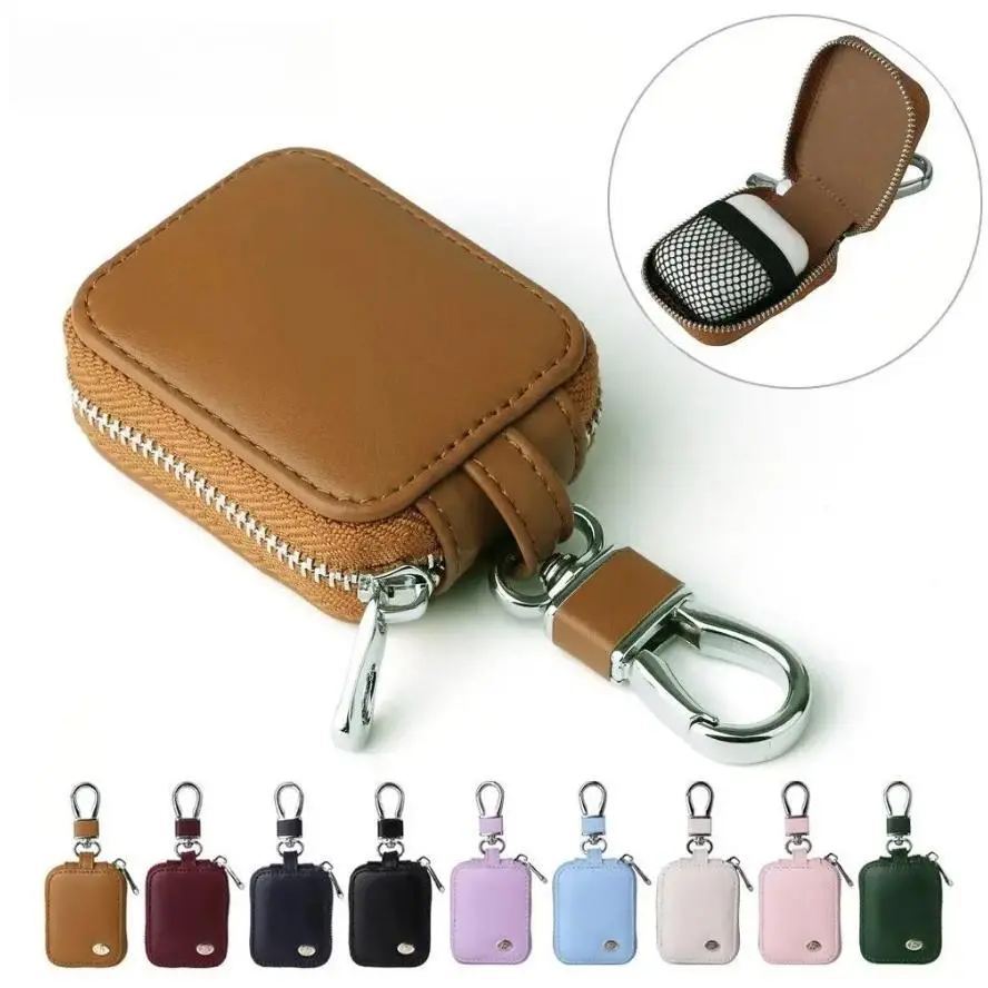 Portable Leather Earbuds Protective Case & Storage Bag, Anti-Drop Shockproof Shell for Outdoor Sports & Indoor Recreation