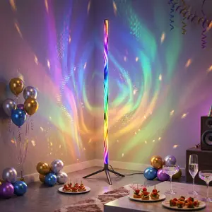 Viral Aesthetic 172 LEDs Bright Smart RGBICW Corner Floor Lamp, 16 Million DIY Colors, 68+ Scene Modes, Music Sync, App & Remote Control, Timer Setting, Color Changing Ambient Light for Bedroom, Living Room, Gaming Room, Dorm, Party, Home Decor Gift