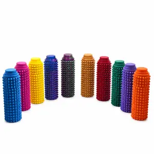 3D Printed Spiky Fidget Toy , Multi-functional Anxiety Relief Sensory Toy with Clicker & Spinner, Pocket-Sized, Desk Toy for Stress Relief, Durable EDC Fidget Tool
