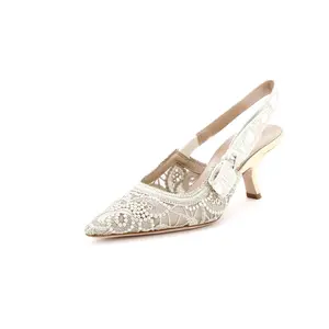 Pre-owned Christian Dior Women's J'Adior Slingback Pumps Embroidered Mesh 65 by Rebag