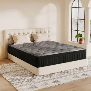 Mattress 12" Queen & 14" King Cooling Gel Memory Foam Pocket Springs Medium Firm Motion Isolation Pressure Relief Hotel Luxury Edge Support CertiPUR-US Bed-in-a-Box summervibes☀️