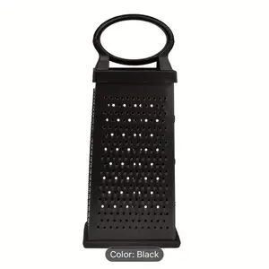 Multifunctional Kitchen Tool Thickened Stainless Steel Grater Slicer in Black Color for Efficient Cooking