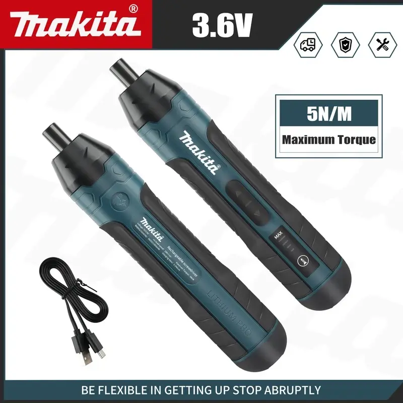 Cordless Electric Screwdriver - 3.6V Power, 5N.m Torque, 1/4"-Chuck, 1300mAh Li-ion Battery for Screwdriving Tasks