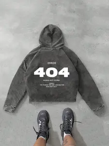 Men's Fashion Trendy Printed Street Style Hoodie, Casual Streetwear Sweatshirt, Casual Hooded Sweatshirt, Loose-Fit Kint Fabric, All-Season Wear, Comfortable & Stylish Design