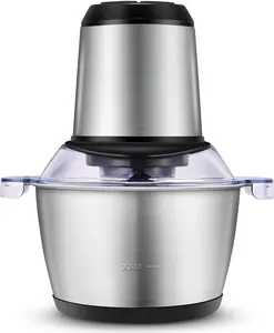 Meat  Electric,  Processor 2L Stainless Steel Meat Blender   for Meat, Vegetables, Fruits and Nuts with 4  , 350W, 8 Cups
