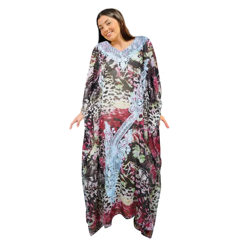 embroidered kaftan dress