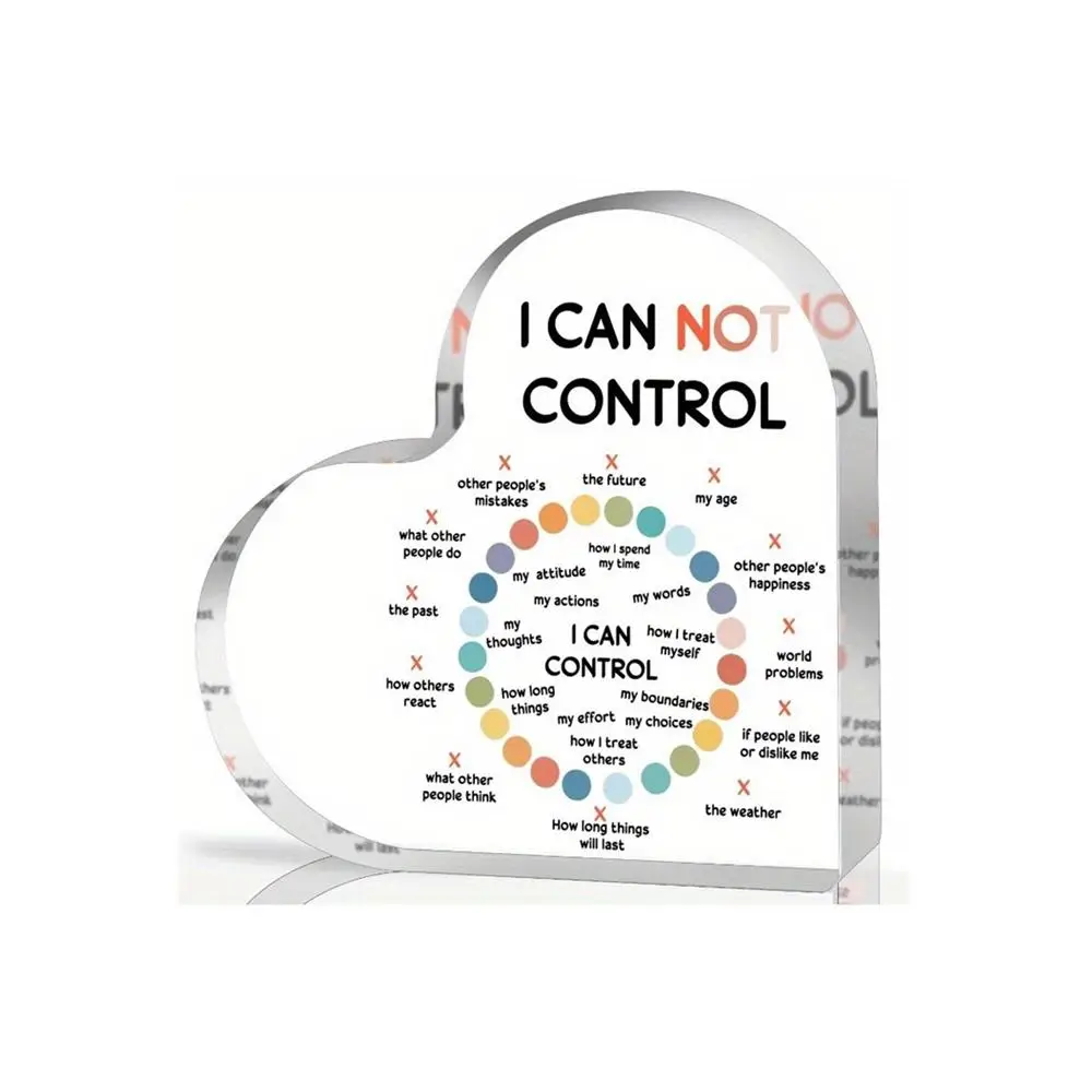 Mental Health Affirmation Heart-shaped Acrylic Sign for Classroom, School Counselor, Social Worker - 1 Count Therapy Anxiety & Educational Decor, Psyc