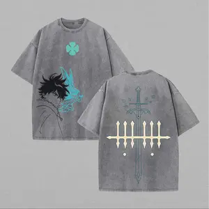Black Clover Yuno Grinberryall Printed Unisex Washed T-Shirt 35