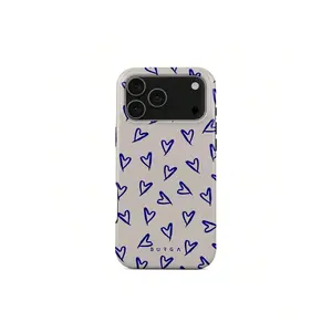 Love Me Right Burga  17 Pro Max Case |       Powder Pink With Blue Hearts |       Durable Dual-Layer Protection |       Available 17/ 17 Air/ 17 Pro/ 17 Pro Max/16 Pro Max/15 Pro Max/14 Pro Max/13 Pro Max/12 Pro Max |       High Quality