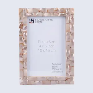 Handicraft Home Handmade Mother of Pearl Picture Frame Pink  in 3 sizes