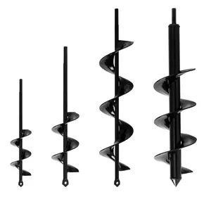 Set of 4 (1.6x9, 2.4x12, 3.2x16, 4x16) Auger Drill Bit for Planting - Easy Planter Garden Auger - Bulb & Bedding Plant Augers - Posthole Digger for 3/8" Hex Drive Drill