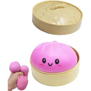 Giant Glitter Dumpling Squishies Toy, Easter Basket Stuffers, Colorful Stress Balls, Fidget Sensory Toy, Squeeze Dough Ball, Hand Toys