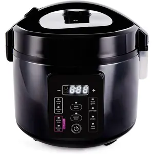 Kumo Carb Rice Cooker with Ceramic Bowl and Advanced Fuzzy Logic, (5.5 Cups, 1 Litre), 5 Rice Cooking Functions, 3 Multicooker Functions, 110V  Power (Dark Stainless Steel)