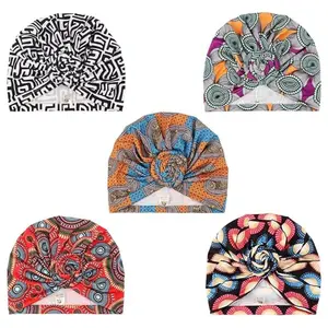 5 Pack Turbans Head Wrap for Women Chemo Head Wraps Stretch Soft Pre Tied Knot Fashion Cancer Hat Turban Headwear Cap