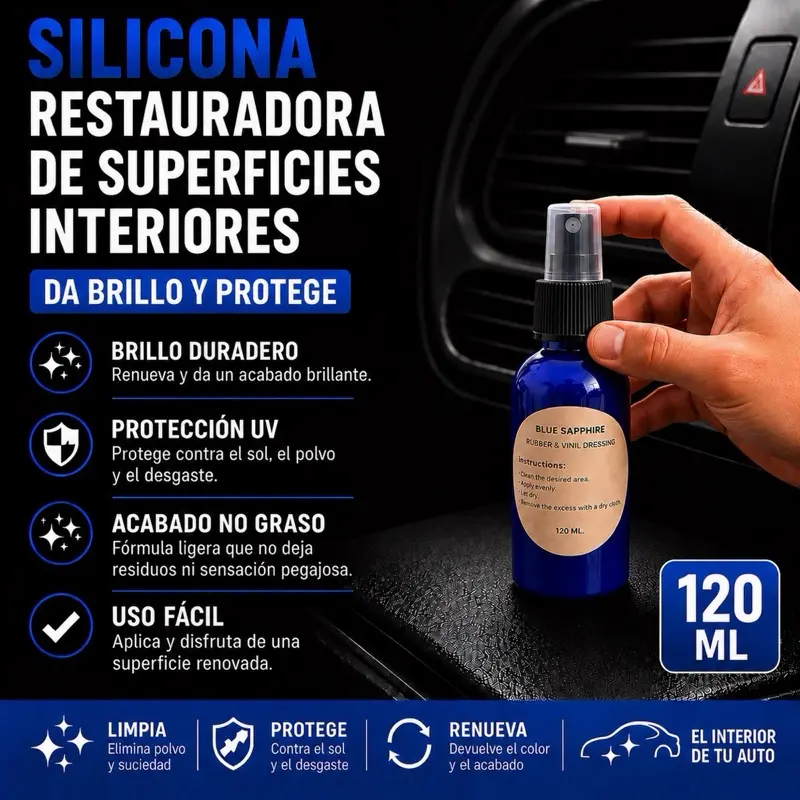 Silicona restaurada de superficies interiores