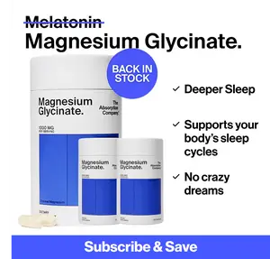 Absorption Company Magnesium Glycinate 1000mg | 8x Better Absorption for Sleep, Stress, Recovery | Gentle, Non-Laxative, 180-Day Supply | 3 Bottles
