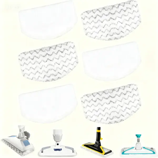 Washable Reusable Microfiber Replacement Steam Mop Pads, 6-Pack Absorbent Refills for Bissell Powerfresh Deluxe Pet Lift-Off Plus Slim Scrubbing Steamer (1940, 1806, 2685A, 1940A, 2814, 1544A, 2075A) for Cleaning Vinyl, Wooden Floors, Hard Floors