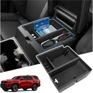 Center Console Organizer Compatible with 2025-2026 Toyota 4Runner (6th Gen) Interior Accessories, Armrest Storage Box Glove Organizer Tray Insert with Coin