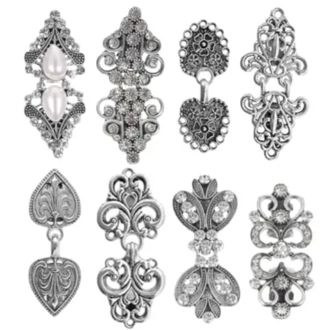 8PCS Vintage Shirt Clip - Dress Cinch, Cape Sweater Cardigan Shawl, Cloak Clips for Women