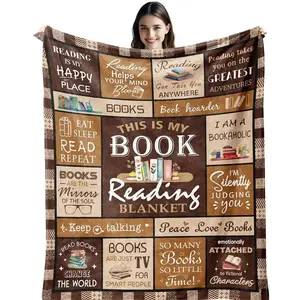 Book Lover Gift Set, Reading Blanket for Women, Literary Bookworm Present, Ideal for Book Enthusiasts & Readers