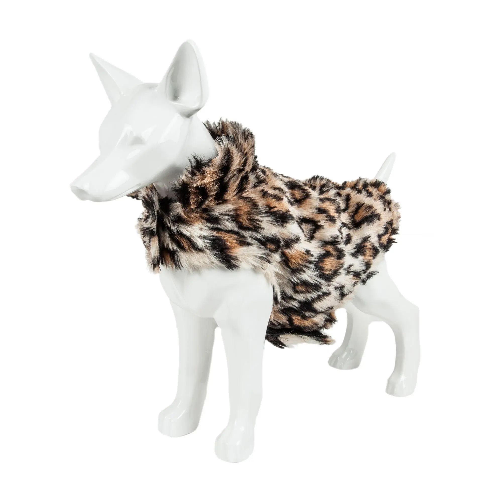 Pet Life Luxe 'Lab-Pard' Leopard Patterned Fur Dog Coat Jacket