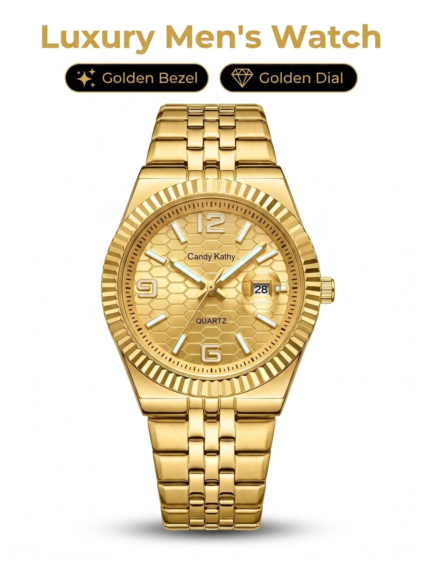 Men's casual modern round dial analog quartz watch, stylish luminous analog watch suitable for parties, everyday jewelry and clothing accessories, trendy and versatile exquisite men's watch with gift box.