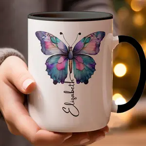 Butterfly Custom Name Mug Butterfly Lover Gift Butterfly Mug Butterfly Gift butterfly cup butterfly lovers gift butterfly coffee mug