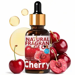 30ML Cherry Essential Oils with Dropper, Fruit Scented Aromatherapy, Humidifier Diffuser, DIY Soap Candle Bath Car Air Freshener