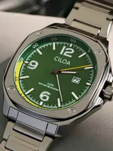 Ciloa New Simple Design Elegant Men's Casual Luxury Quartz Watch, Stainless Steel Wristwatch, Stainless Steel Case, Analog-Digital Face, Buckle Closure, All Seasons