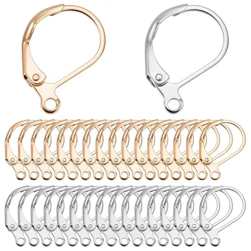 1 Box 60pcs Real 18k Gold Plated & 925 S