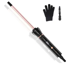 3/8 Inch Small Wand Curling Iron with 9 Temps, 9mm Mini Hair Curler with LCD Display