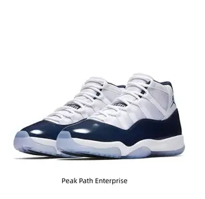 White mesh + Navy patent + Icy blue outsole. These highs are pure college legend.