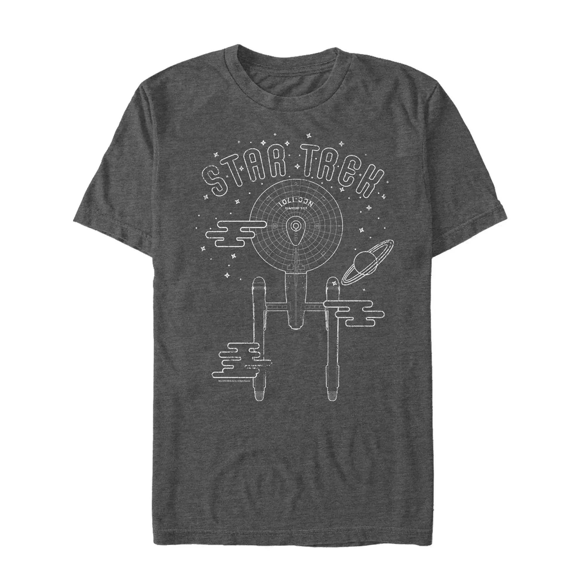 Men's Star Trek USS Enterprise Line Art T-Shirt