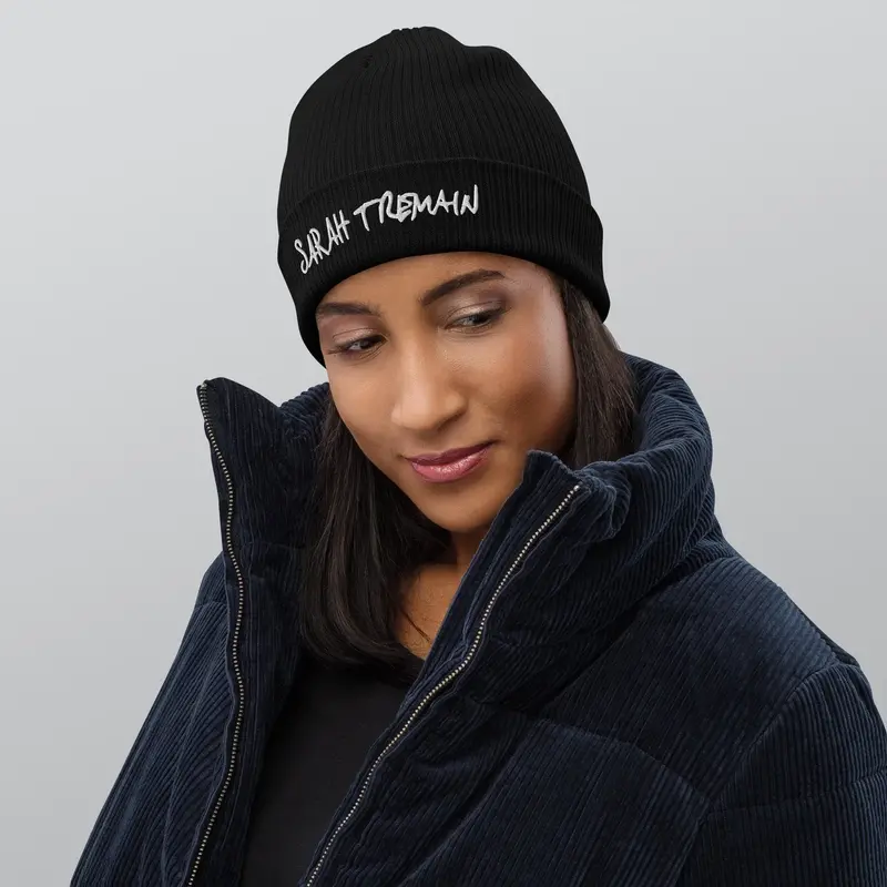 Studio Sale: Sarah Tremain Logo Organic ribbed beanie