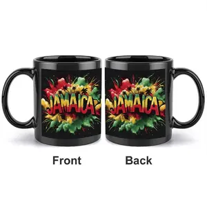1pc 11oz Jamaica Tropical Ceramic Mugs, Perfect Gift for Holidays & Special Occasions,Ideal for Home or Office Use,Coffee Mug, for Trucking Fans,Mom,Best Friend,Coffee Lovers,Outdoor camping Coffee Cups & Mugs