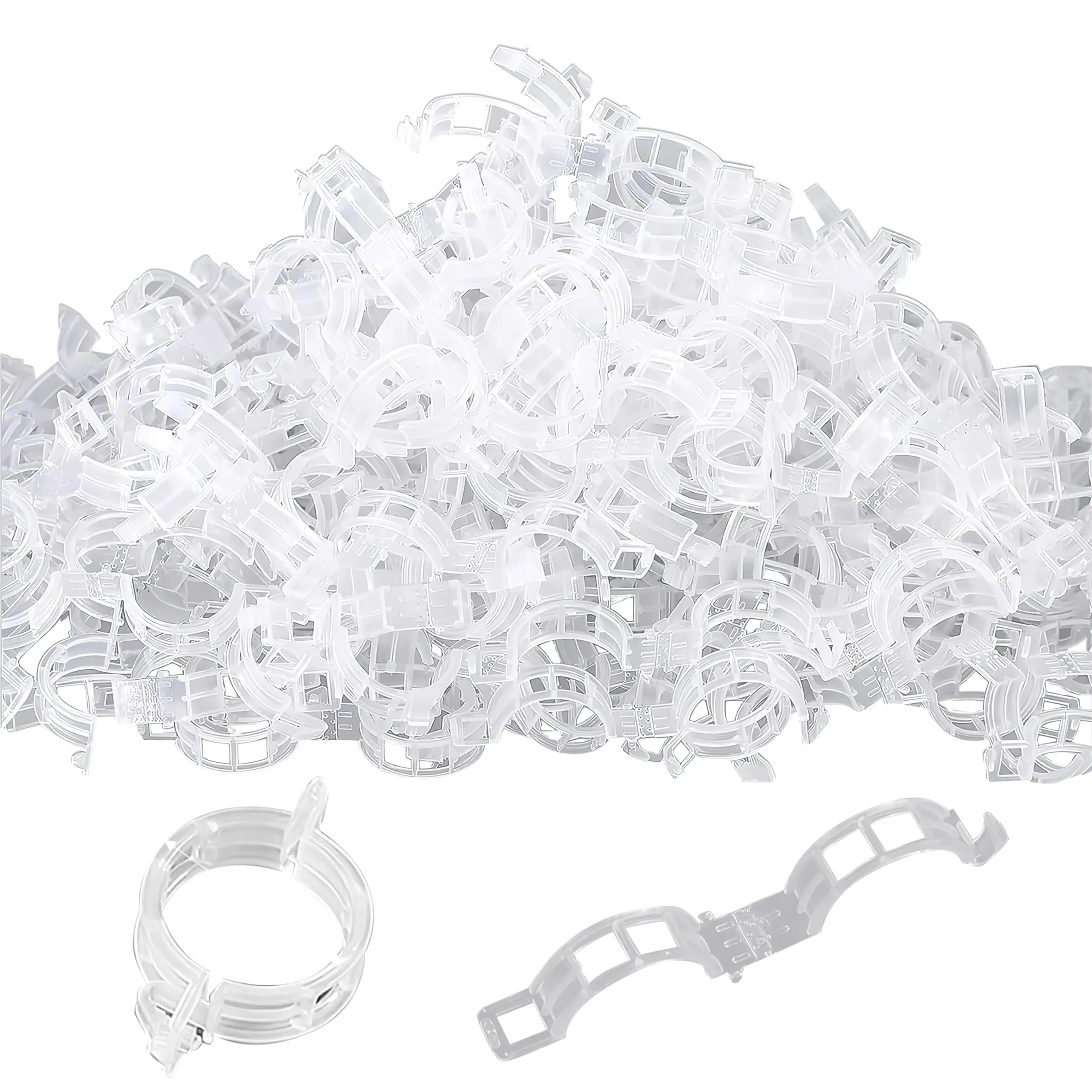 EcoNour Durable Plant Clips - 300 Pcs, 9.5 oz, Wear-Resistant Strong Hold Garden Accessory, Anti-Aging, Breathable Vents, Crack-Resistant, Enhances Plant Productivity, Camping & Hiking Tent Accessories