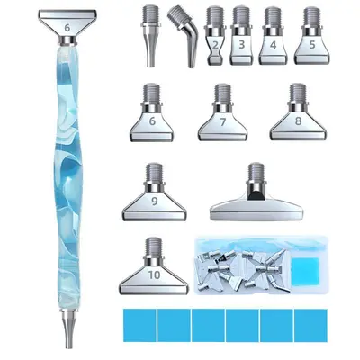 29 Pcs Diamond Painting Tools Kit - Multi-Size Pens, Tweezers, Glue & Storage Box For DIY Crafts - View #3