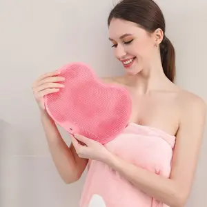 1/2 Pack Shower Foot Exfoliating Pads, Back Cleaning Pad, Wall-Mounted Suction Bath Sponge, Unisex Foot Care, Body Scrub, Body Scrubber