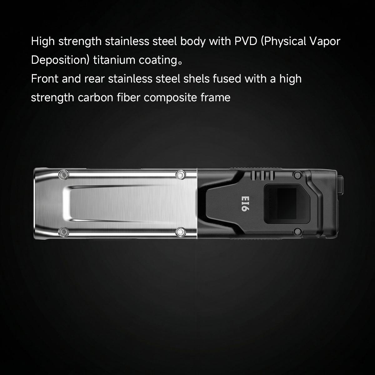 AIMWIN EI6 3100 Lumens Ultra Slim Flat EDC Flashlight, USB-C Rechargeable, Dual Switch, Compact Pocket Light for Everyday Carry