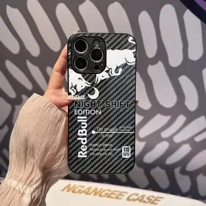 TXWRB Carbon Fiber Texture Glass Phone Case | Luxurious Transparency BLK Rugged Drop Protection, Style and Protection in One Step Suitable for 17 16 15 14 13 12 11 X XS PRO PLUS MAX Phone Case #YJBGBLKTXWRB1