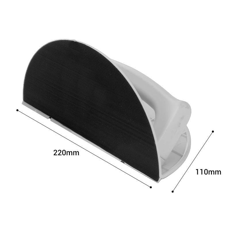 sander Multifunctional Semi-Circular Angle Sanding Sandpaper Tool ABS Plastic Body with Aluminum Oxide Sandpaper 3 grits 180 240 320 for Wood Metal Plastic