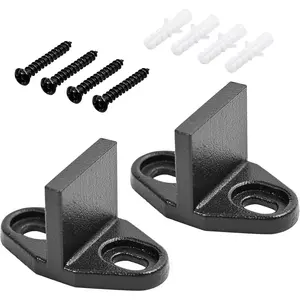 Heavy Duty T-Shaped Barn Door Floor Guide - 2 Pcs Adjustable Bottom Track System for Sliding Door Anti-Jump Stability Support