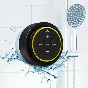 Upgraded, Pro Shower Speaker, Certified IPX7  Speaker, with Suction cup and Hook clip, Built-in Mic, Crystal Sound & Rich Bass, 12H Playtime, Ideal Gifts - SoundAngel Mate